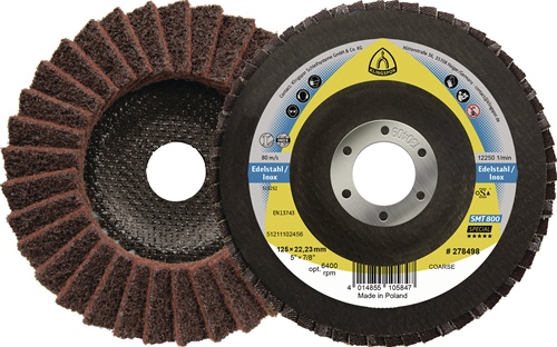 Fächerscheibe SMT 800 D.125mm K.medium 12Grad gewölbt INOX NK KLINGSPOR