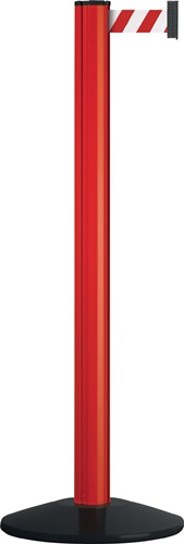 Gurtpfosten einfach D83xH970mm rot Gurt rot/weiß Fuß VG VIA GUIDE