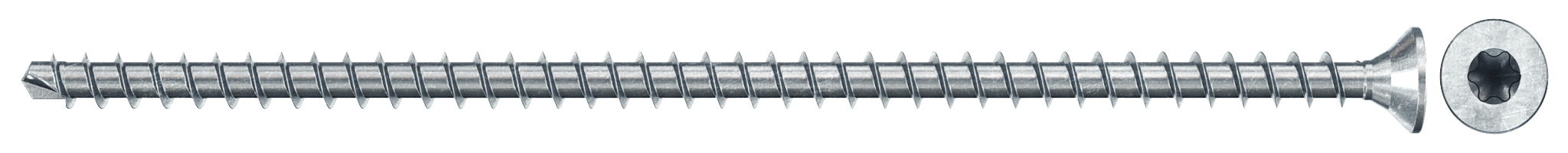 fischer Vollgewindeschraube PowerFull II CTF 10,0 x 280 BC 50 Senkkopf mit Innenstern TX Vollgewinde galvanisch verzinkt, blau passiviert