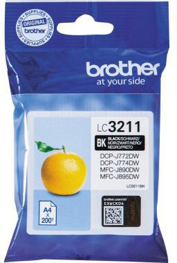 Brother Tintenpatrone LC3211BK schwarz