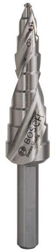 Bosch Stufenbohrer Stufen-D.4-12mm Schaft-D.6mm L.66,5mm HSS blank 9 Stufen 
