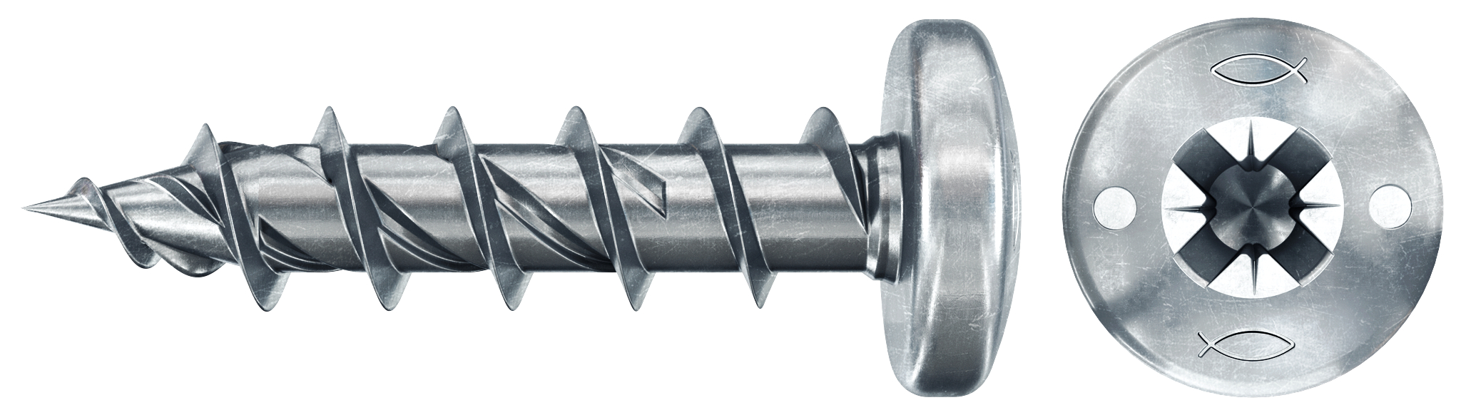 fischer PowerFast FPF II PZF 5,0x20 BC 200 Panhead mit Kreuzschlitz PZ Vollgewinde galvanisch verzinkt, blau passiviert