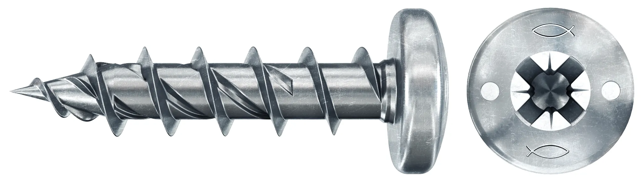 fischer PowerFast FPF II PZF 5,0x16 BC 200 Panhead mit Kreuzschlitz PZ Vollgewinde galvanisch verzinkt, blau passiviert