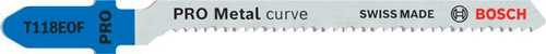 Bosch Stichsägeblatt PRO Metal curve T118EOF L.83mm BIM Zahnteilung 1,5mm 2 St 