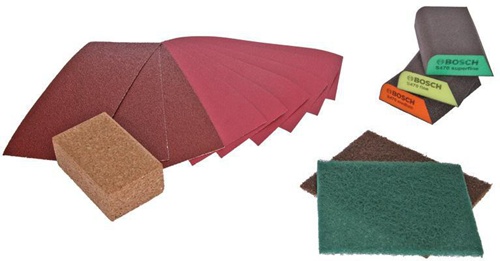 Bosch Handschleifbox m. je 3x Schleifpapiet K60 K120 K240 m.Handschleifblock 