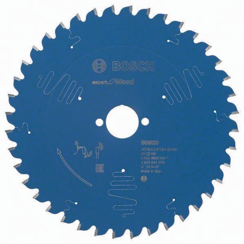 Bosch Kreissägeblatt Expert Wood AD 216mm Z.40 WZ Bohr.30mm Schnitt-B.2,4mm