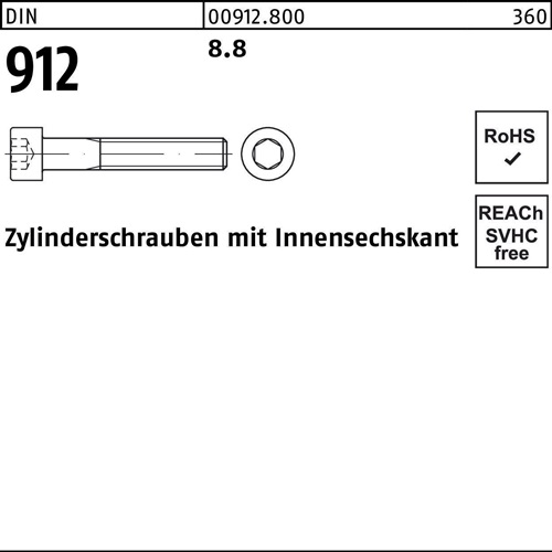 Zylinderschraube DIN 912 Innen-6kt M42x 560 8.8 1 Stück