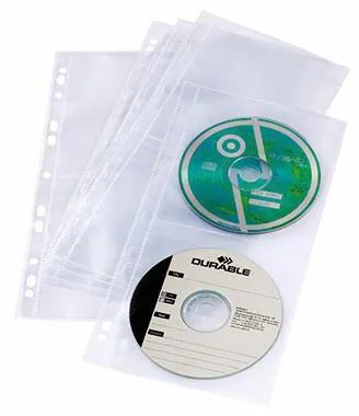 DURABLE CD Hülle COVER 528219 DIN A4 für 4 CDs tr 5 St./Pack.