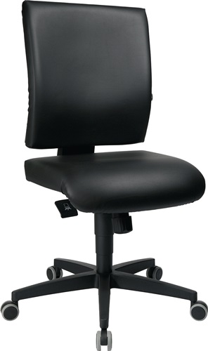 Arbeitsdrehstuhl Lightstar 10 Rl.Kunstlederbezug schwarz 410-530mm