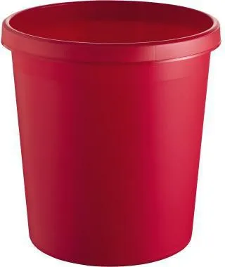 helit Papierkorb H6105825 18l rund Kunststoff rot