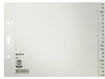 Leitz Register 12100085 A-Z DIN A4 24x18cm 20teilig Papier grau