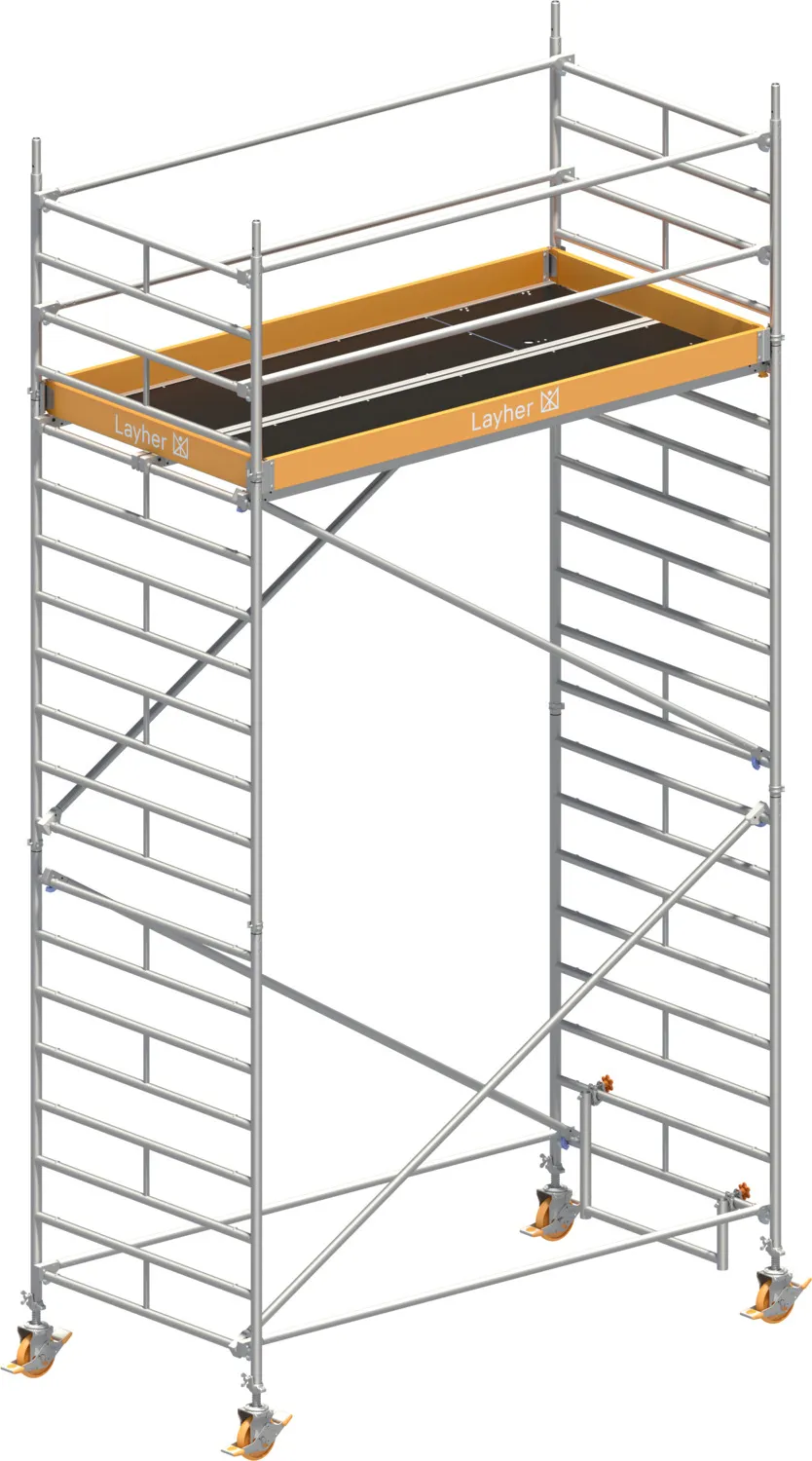 Layher Fahrgerüst Uni Breit Typ: 2104 | SH: 4,2 m / AH: 6,20 m