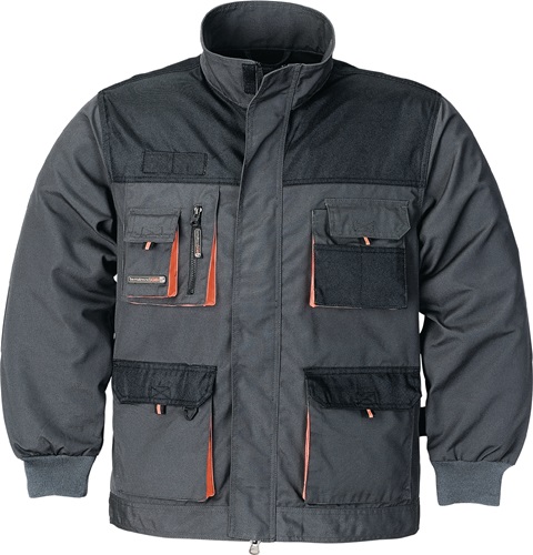 Herrenjacke dunkelgrau/schwarz/orange TERRATREND