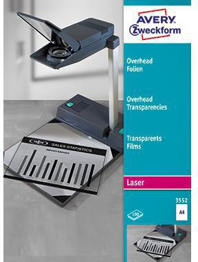 Avery Zweckform Laserfolie 3552 210x297mm transparent 100 St./Pack.