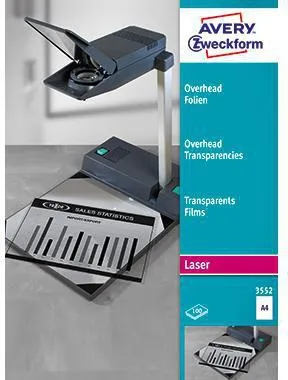Avery Zweckform Laserfolie 3552 210x297mm transparent 100 St./Pack.