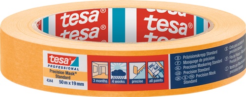 Präzisionskrepp 4344 Standard glatt hellbeige Rolle TESA