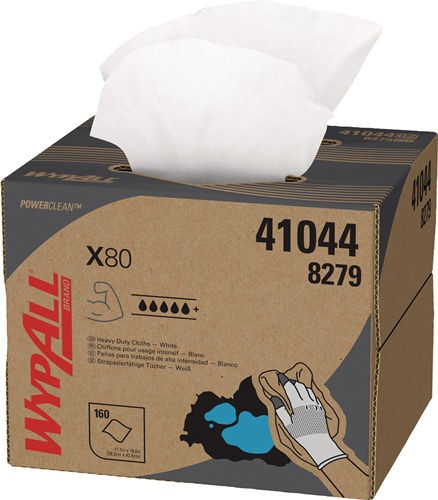 Wischtuch WypAll® X80 8279 L.ca.424 mmxB.ca.282mm weiß 1-lagig Box WYPALL