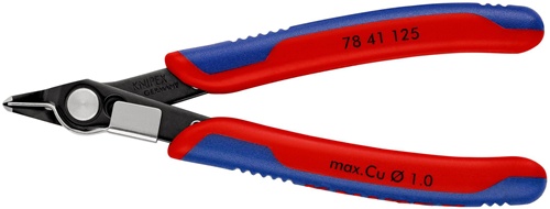 Elektronik-Seitenschneider Super-Knips® L.125mm Form 4 Facette nein brün.KNIPEX