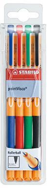 STABILO Tintenroller pointVisco 1099/4 0,5mm sortiert 4 St./Pack.