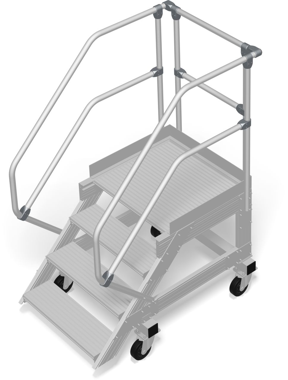 Krause STABILO Treppe mit Plattform fahrbar 1x4 Stufen