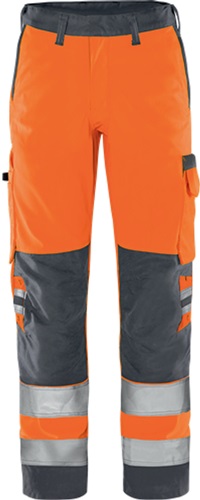 FRISTADS Warnschutzbundhose High Vis Green 2651 GPLU Gr.D96 warnschutz-orange/grau