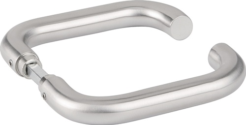 Glastürdrückerpaar 1801 BASIC 01 VA U-Form 4-KT.8mm HERMAT