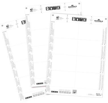 DURABLE Einsteckschild BADGEMAKER 145602 60x90mm weiß 160 St./Pack.