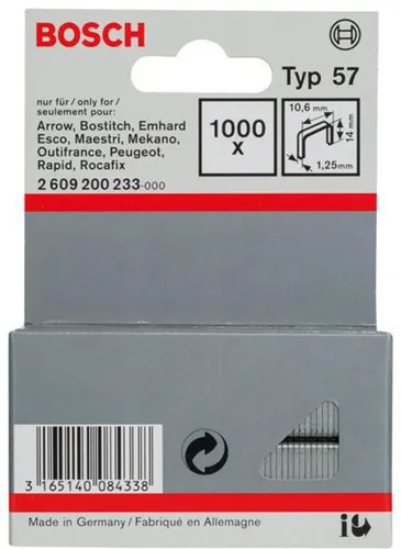 Bosch Flachdrahtklammer Typ 57 BxL 10,6x14mm Dicke 1,25mm 1000 St