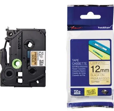 Brother Schriftbandkassette TZEPR831 12mmx8m sw auf gold