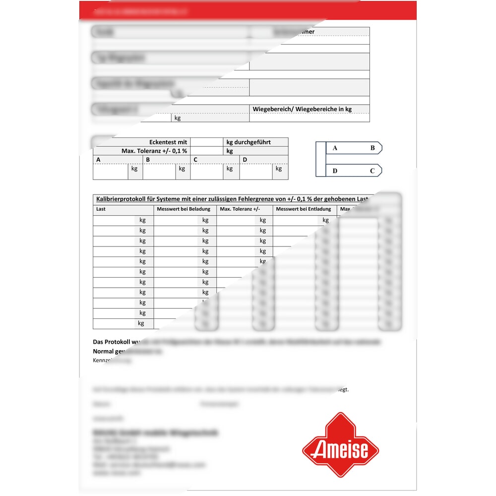 Option - Justierzertifikat für Hubwagen mit Waage Ameise® PTM 2.0