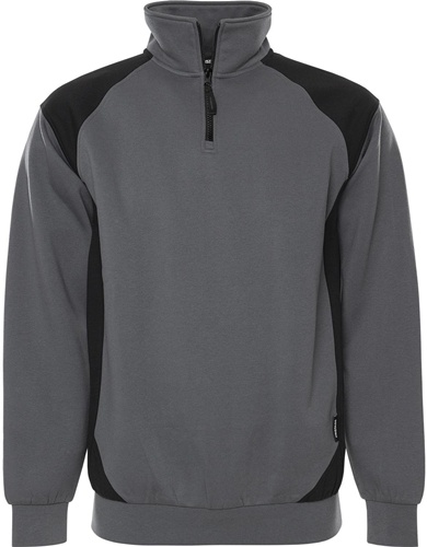FRISTADS Sweatshirt 7048 GSM Gr.XS grau/schwarz