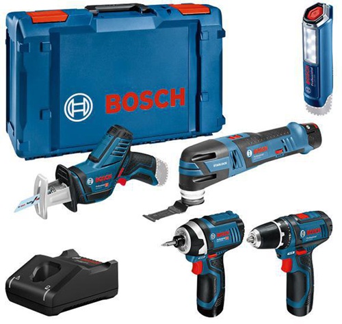 Bosch Akku-Geräte-Set GSR/GOP/GDR/GSA/GLI 5tlg. m.3Akkus 2Ah 