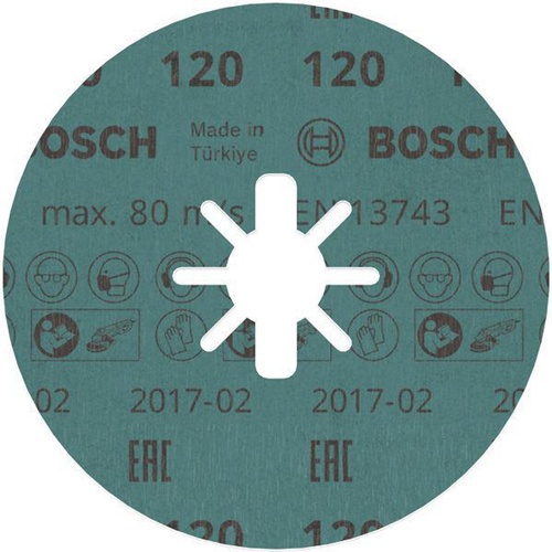 Bosch Fiberscheibe PRO R780 D.125mm Körnung 120 Sternloch X-LOCK