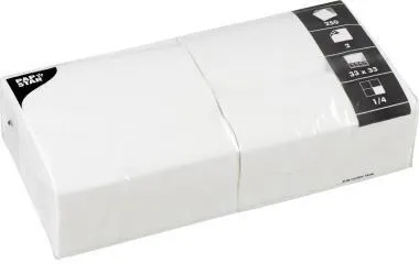 PAPSTAR Serviette 14486 33x33cm 2lagig weiß 250 St./Pack.