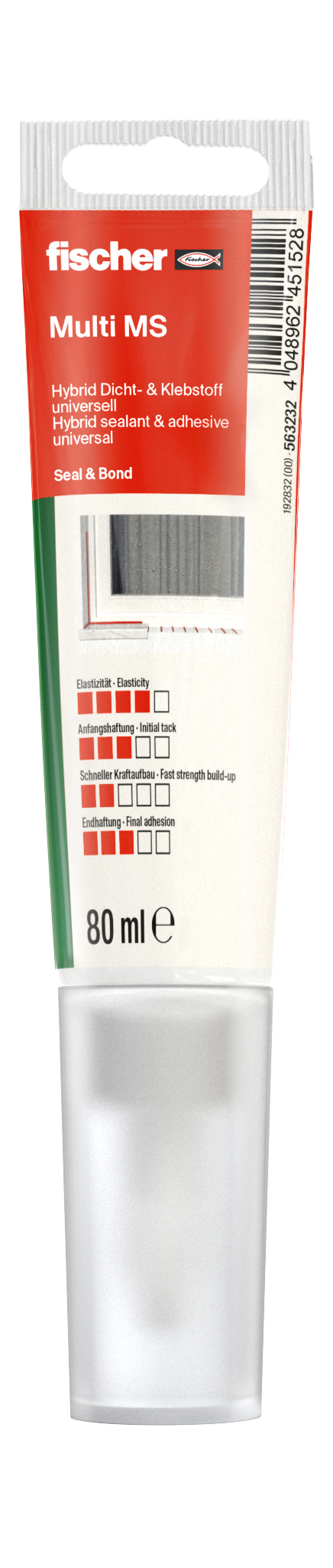 fischer Bauklebstoff Multi MS 80 ml Tube weiß