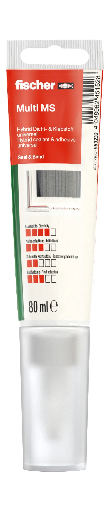 fischer Bauklebstoff Multi MS 80 ml Tube weiß