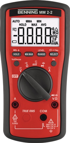 Multimeter MM 2-2 0,01 mV – 600V AC/DC TRUE RMS BENNING