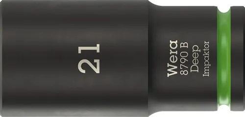 Steckschlüsseleinsatz 8790 B Impaktor Deep 3/8 Zoll 21mm L.63mm WERA