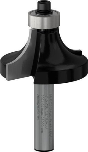 Bosch Abrundfräser Standard for Wood Radius 12mm Arbeits-L.19mm L.60mm