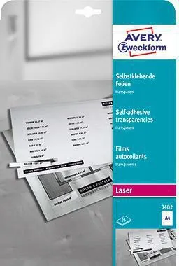 Avery Zweckform Folie 3482 DIN A4 sk 25 St./Pack.
