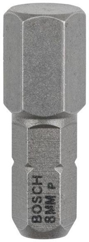 Bosch Schrauberbit Extra-Hart ISO1173 C6.3 HEX 8 L.25mm 1/4Zoll-Außen-6kt 3St.