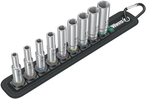 Steckschlüsseleinsatzset Belt A Deep 1 9-tlg.SW 5-13mm Antr.6,3mm (1/4)Zoll WERA