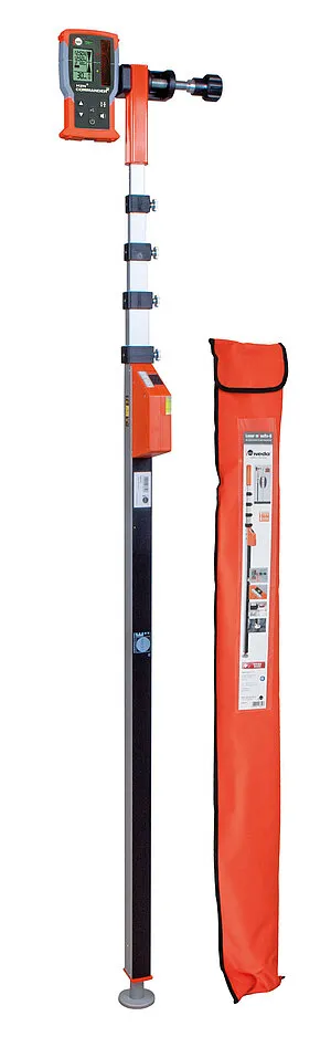 Nedo Laser-Messfix-S 5,17m mm/cm Teilung mit Universaladapter, Hülle
