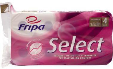 Fripa Toilettenpapier Select 1040801 4-lagig weiß 8 Rl./Pack.