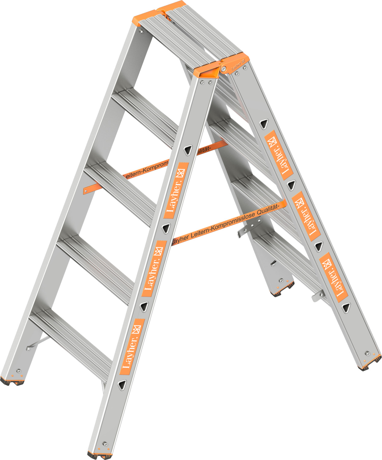 Layher Stufenstehleiter TOPIC 1043 2x5 Stufen