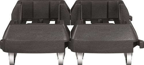 Fahrwagen m.4 Lenkrollen Wertstoffsammler 60l schwarz RUBBERMAID