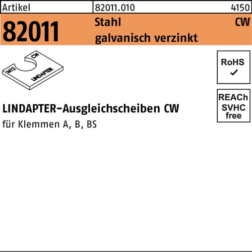 Ausgleichscheibe R 82011 CW M16/3,0 Stahl galv.verz. 1St. LINDAPTER