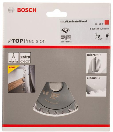 Bosch Vorritzblatt Top Precision Laminated Panel Außen-D.100mm Bohrung 20mm 12+12Z ES