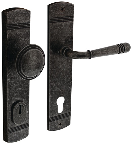 Schutzgarnitur Helena Stahl/Zamak altgrau 92mm 38-84mm INTERSTEEL