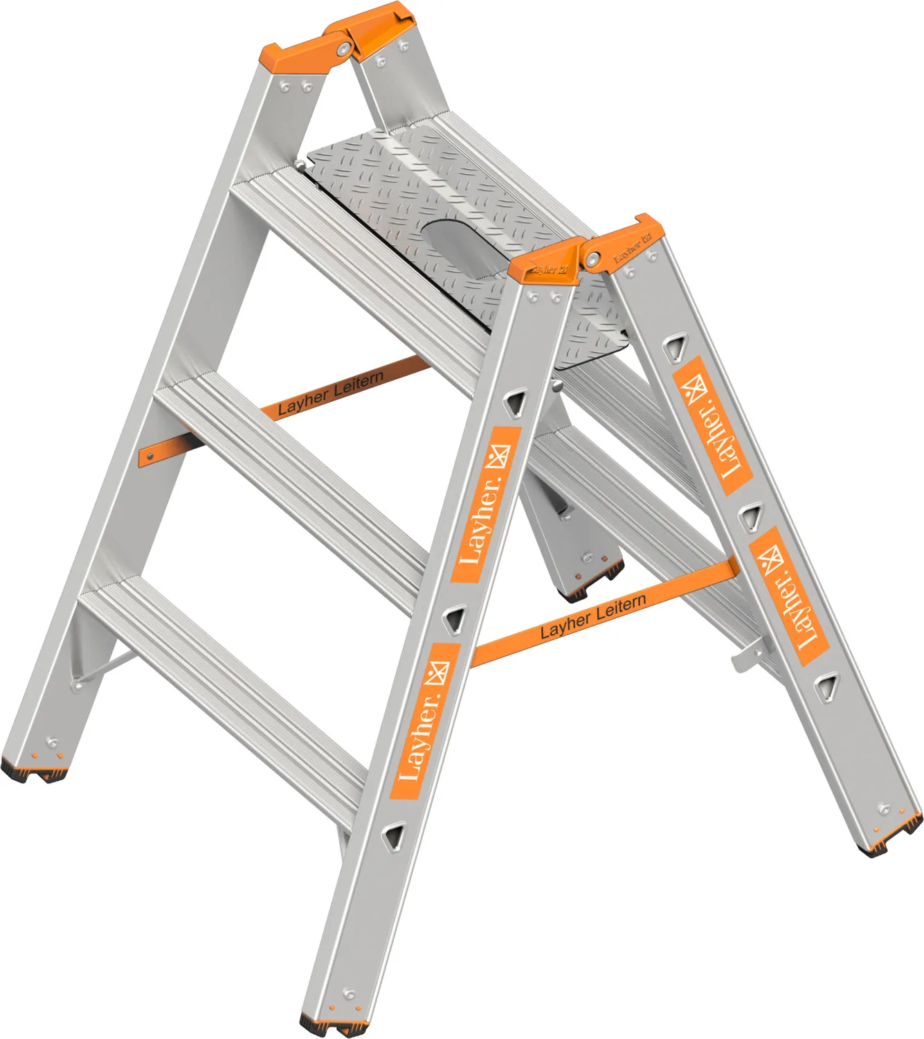 Layher Alu-Schwerlasttritt TOPIC 1043.3 2x3 Stufen